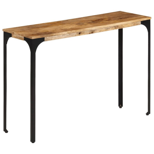 Console Table Brown 110x35x76 Cm Solid Wood Mango And Iron