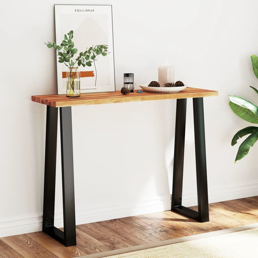 Console Table With Live Edge 110x35x80 Cm Solid Wood Acacia