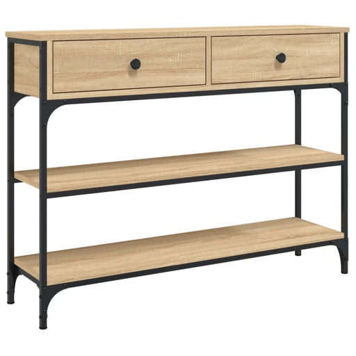 Console Table Sonoma Oak 100x25x75 Cm Engineered Wood Ntaono