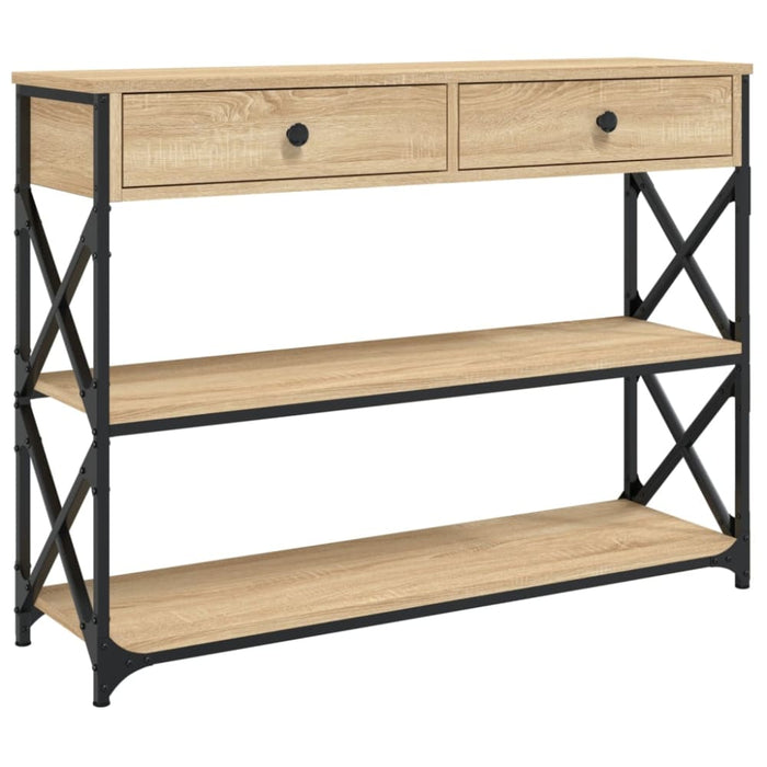 Console Table Sonoma Oak 100x28x75 Cm Engineered Wood Ntaoko