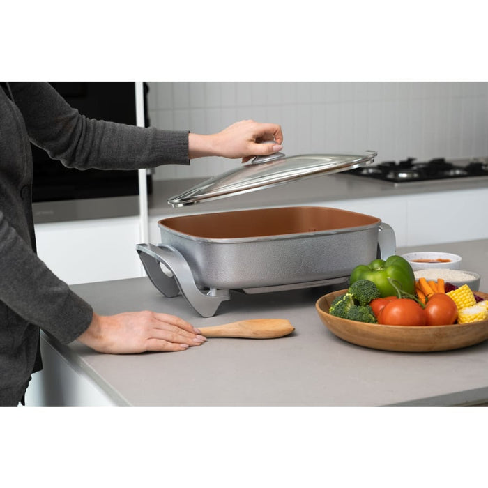 Copper Electric Fry Pan For Cooking 9.1l Capacity Non-stick