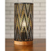 Cordless Geometric Metal Battery Powered Table Lamp