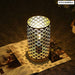 Cordless Geometric Metal Battery Powered Table Lamp