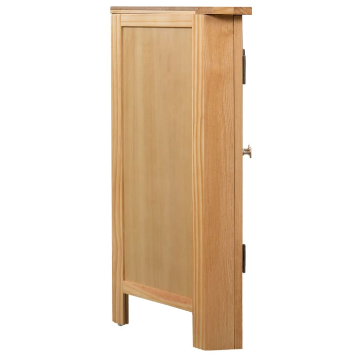 Corner Cabinet 80x33.5x78 Cm Solid Oak Wood Xaibtk