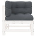 Corner Sofa With Cushions White Solid Wood Pine Nxplpa