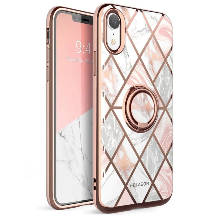 Cosmo Marble Case For Iphone Xr With Built-in 360 Rotatable