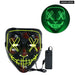 Cosplay Halloween Purge Mask Glowing Neon Led Masque