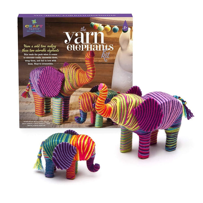 Nz Local Stock- Craft-tastic Yarn Elephants Kit