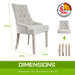 Cream French Provincial Dining Chair Amour Oak Leg