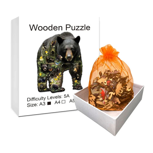 Creative Black Bear House Puzzle