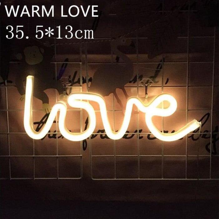 Creative Led Colourful Neon Light Love Heart Wedding Party