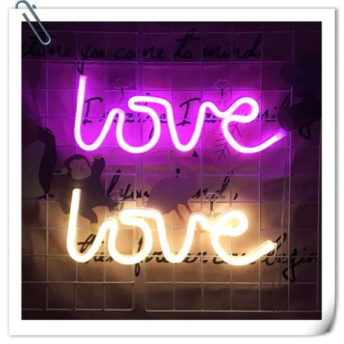 Creative Led Colourful Neon Light Love Heart Wedding Party