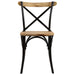 Cross Chairs 2 Pcs Black Solid Mango Wood Gl50916