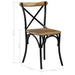 Cross Chairs 2 Pcs Black Solid Mango Wood Gl50916