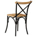 Cross Chairs 2 Pcs Black Solid Mango Wood Gl50916