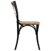 Cross Chairs 2 Pcs Black Solid Mango Wood Gl50916