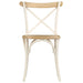 Cross Chairs 2 Pcs White Solid Mango Wood Gl51215