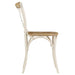 Cross Chairs 2 Pcs White Solid Mango Wood Gl51215