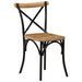 Cross Chairs 6 Pcs Black Solid Mango Wood Gl389