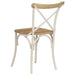 Cross Chairs 6 Pcs White Solid Mango Wood Gl416