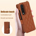 Crossbody Multifunction Rhombic Leather Phone Case