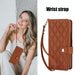 Crossbody Multifunction Rhombic Leather Phone Case