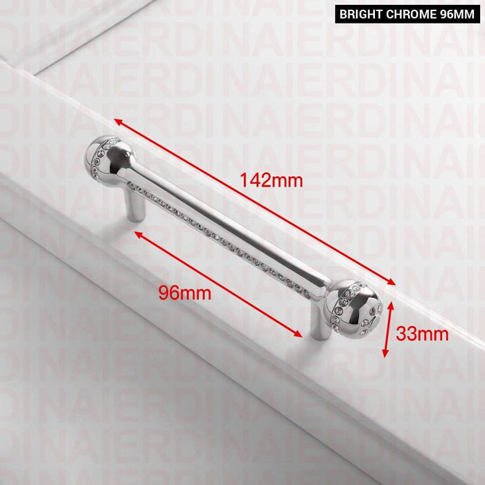 Crystal Diamond Cabinet Handles For Wardrobe And Drawers