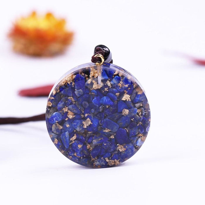 Crystal Orgone Pendant Natural Stone Lapis Lazuli Orgonite