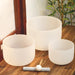 Crystal Singing Bowl Set Of 3 With Case 8’a 10’ f 12