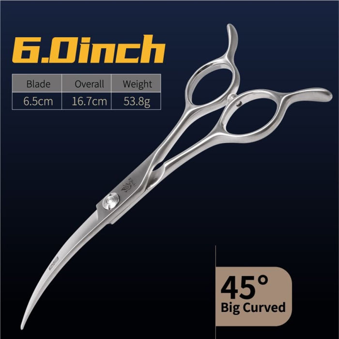 Big Curved Scissors 45° 6 6.5 7 7.5inch Pet Dog Grooming