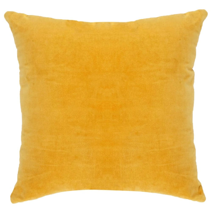 Cushions Cotton Velvet 2 Pcs 45x45 Cm Yellow Xnabap