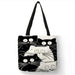 Cute Aesthetic Reusable Tote Bag With Inner Zipper For Women