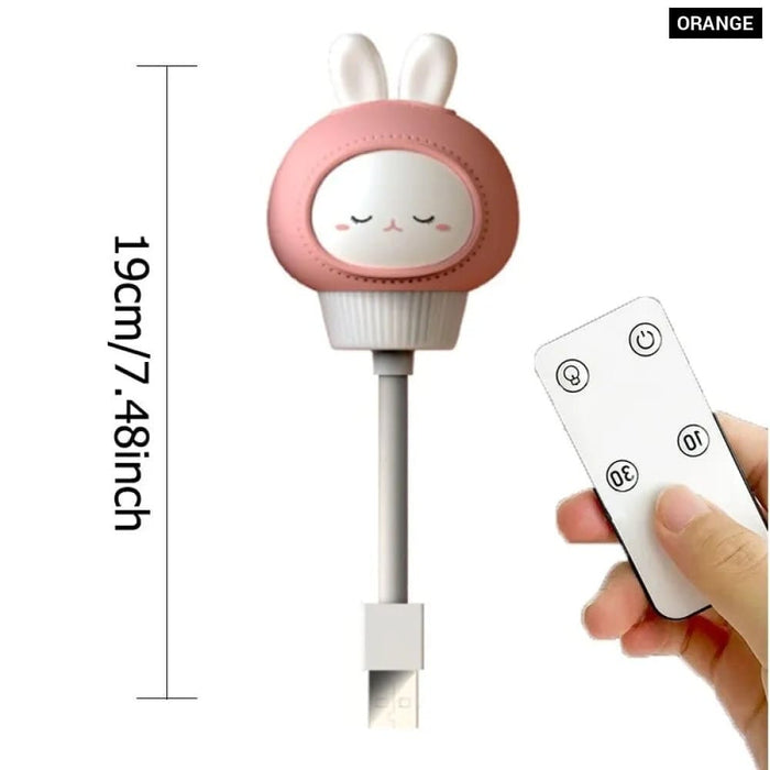 Cute Cartoon Usb Night Light Led Remote Control Lamp For Kid