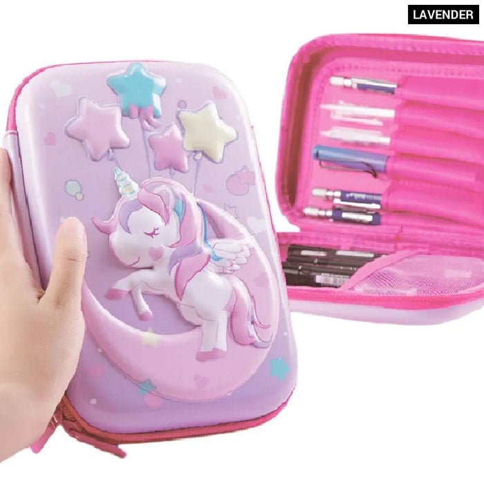 3d Eva Cute Cartoon Pencil Box School Supplies For Girls