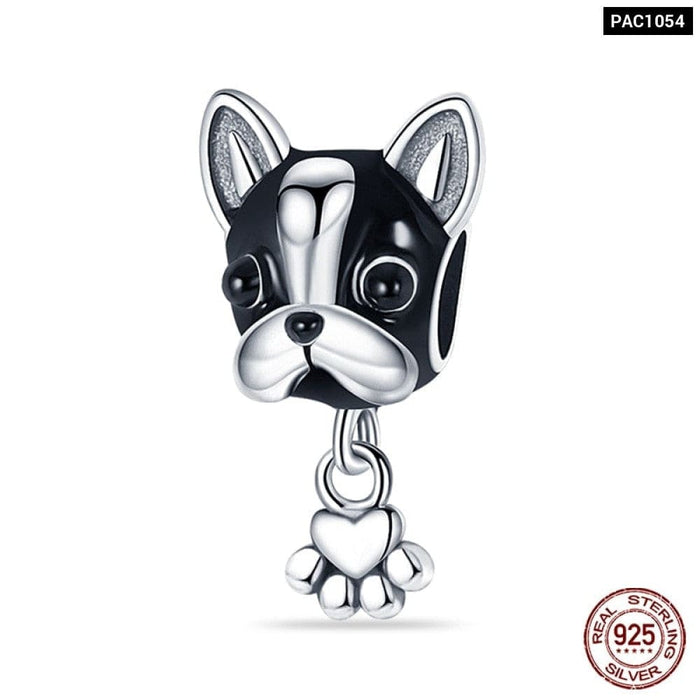 Cute Heart Pet Paw Charms Fit Pandora 925 Original