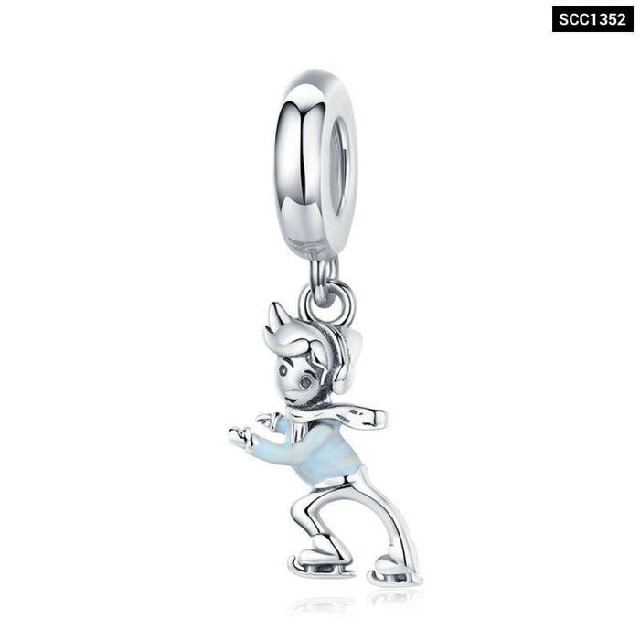 Cute Reindeer Metal Beads For Women 925 Sterling Plated