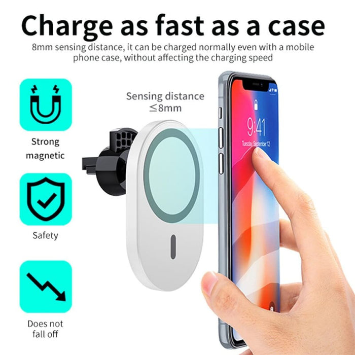 15w Cutting Edge Design Magnetic Wireless Car Charger