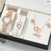 6pc Dainty Quartz Watch With Heart Jewelry Set For Women