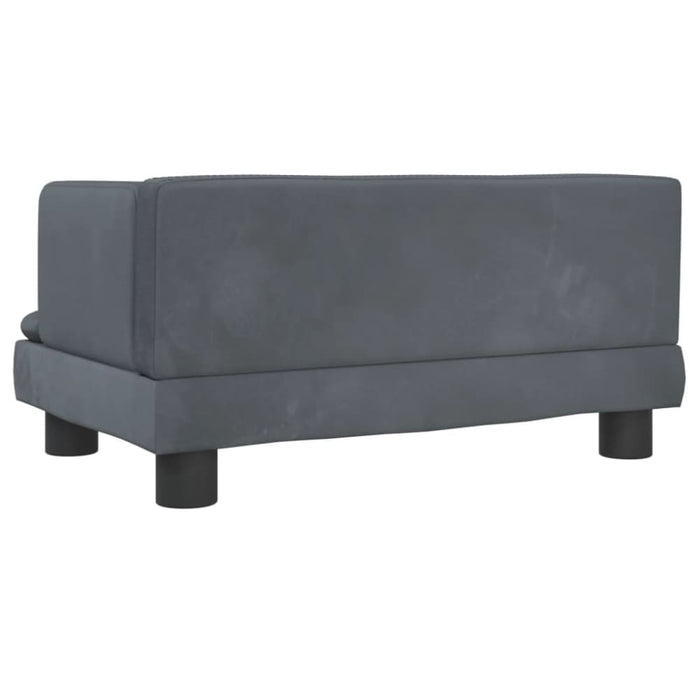 Dog Bed Dark Grey 60x40x30 Cm Velvet Oiokbn