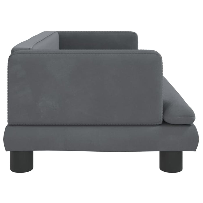 Dog Bed Dark Grey 80x45x30 Cm Velvet Oionkl