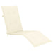 Deck Chair Cushion Cream (75 + 105)x50x3 Cm Toaoip