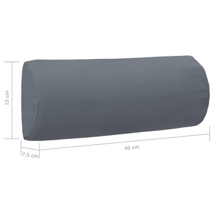 Deck Chair Headrest Grey 40x7.5x15 Cm Textilene Aikto