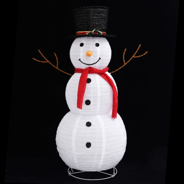 Decorative Christmas Snowman Figure Led Luxury Fabric 120cm