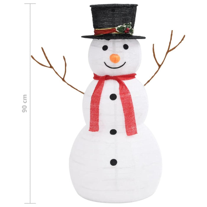 Decorative Christmas Snowman Figure With Led Luxury Fabric