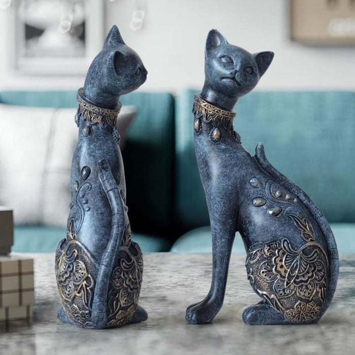 Decorative Resin Cat Statue for Home Decorations