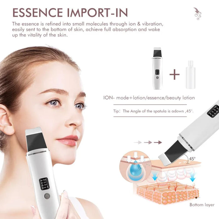 Deep Clean Ultrasonic Skin Scrubber For Face