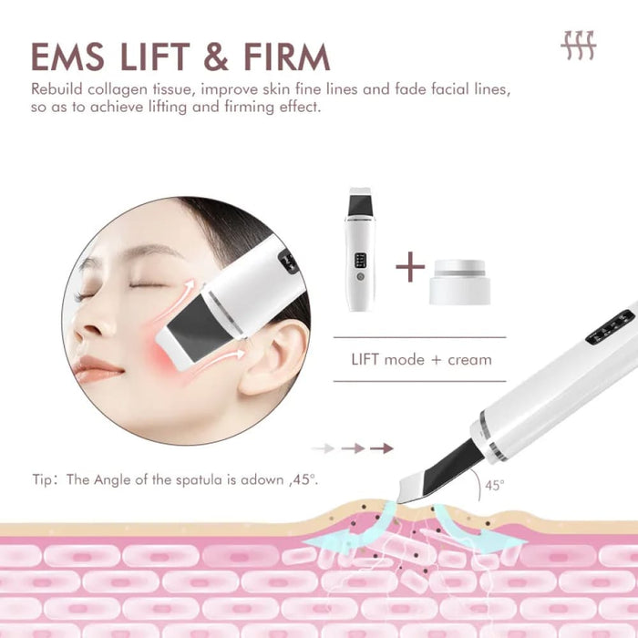 Deep Clean Ultrasonic Skin Scrubber For Face