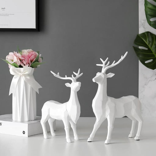 Deer Figurines Modern Home Décor Office Corridor House Bed