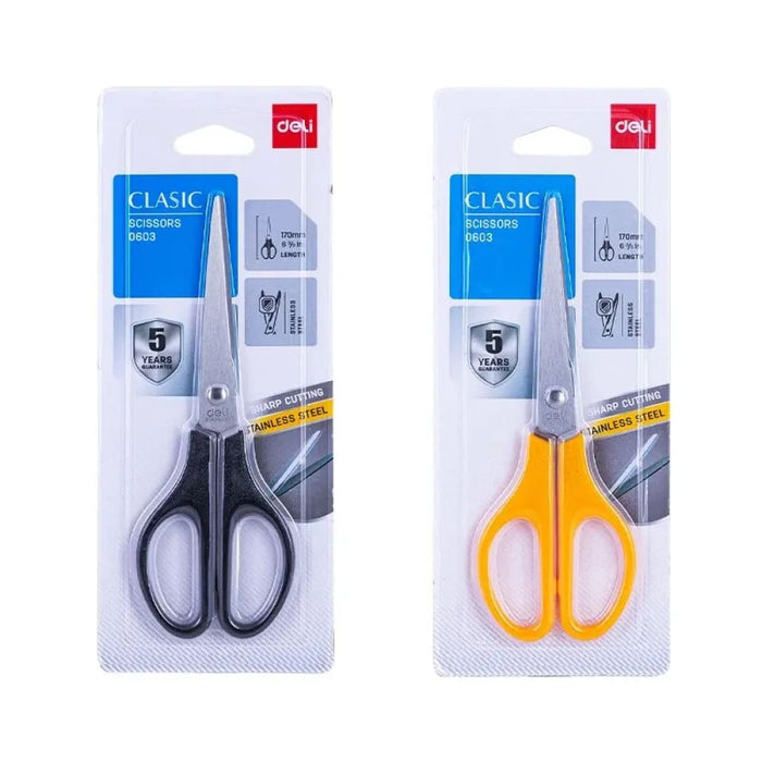 Deli 175mm Stainless Steel Anti Stick Scissors Office