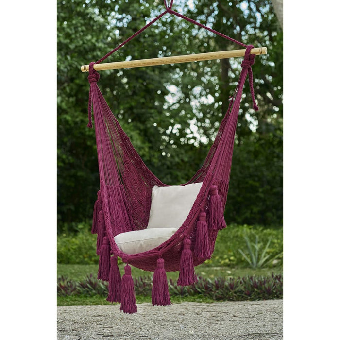 Deluxe Extra Large Mexican Hammock Chair In Outdoor Cotton